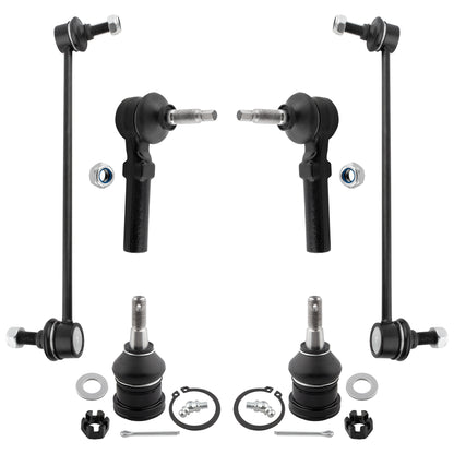 BOXI 6pcs Front Outer Tie Rod Ends Sway Bar End Links Lower Ball Joints Fit for Dodge Grand Caravan