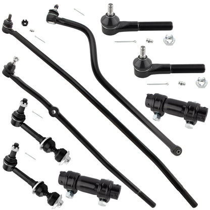 BOXI (Set of 9) Front Steering Drag Link Track Bar Sway Bar End Links Tie Rod Adjusting Sleeves