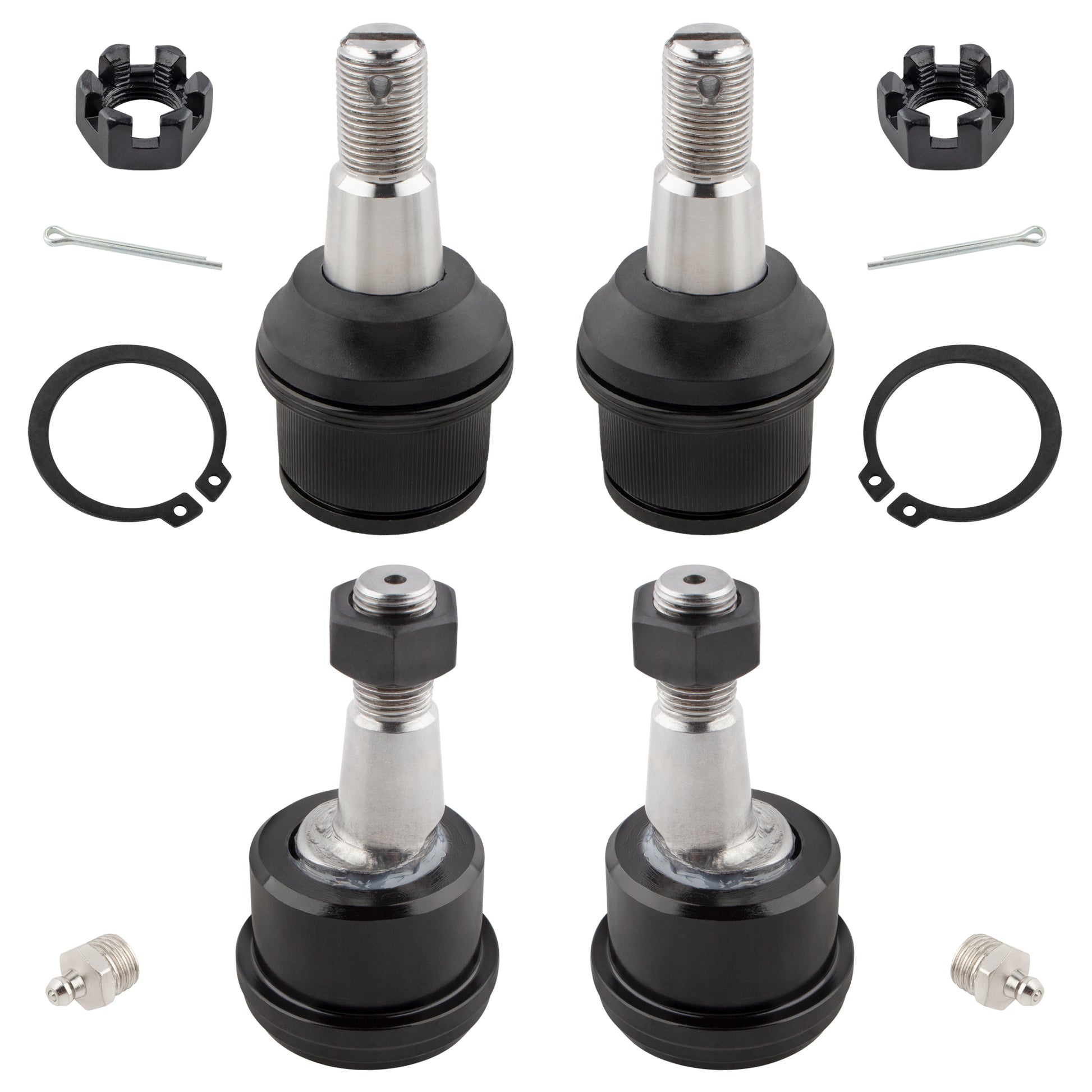 BOXI 4pcs Front Lower & Upper Ball Joints Fit for Dodge Ram 2500 2000-2002