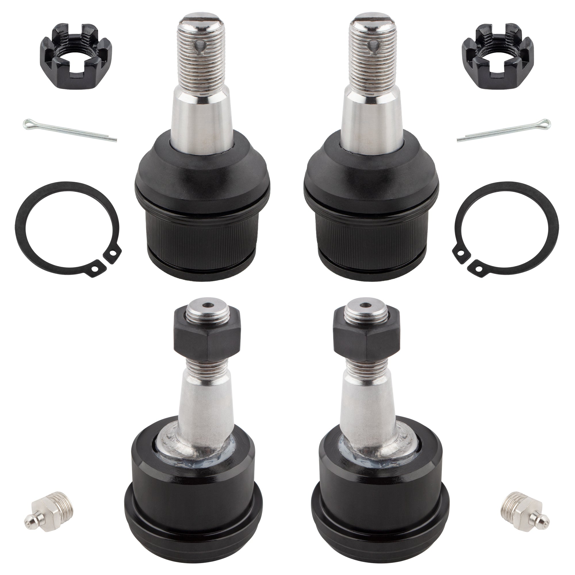 BOXI 4pcs Front Lower & Upper Ball Joints Fit for Dodge Ram 2500 2000-2002