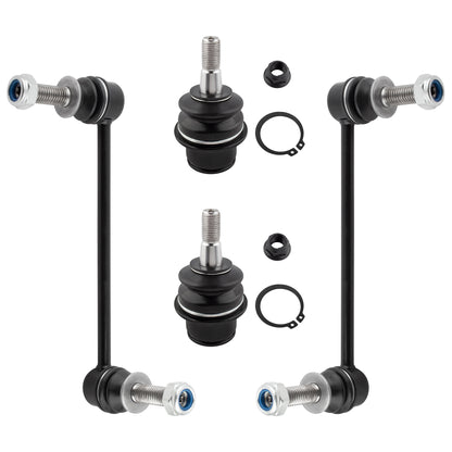 BOXI (Set of 4) Front Lower Ball Joints + Sway Bar End Links Fit for Chrysler 300 2005-2019