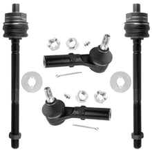 BOXI (Set of 4) 2x Front Inner Tie Rod End Links + 2x Front Outer Tie Rod End Links Fit for Dodge