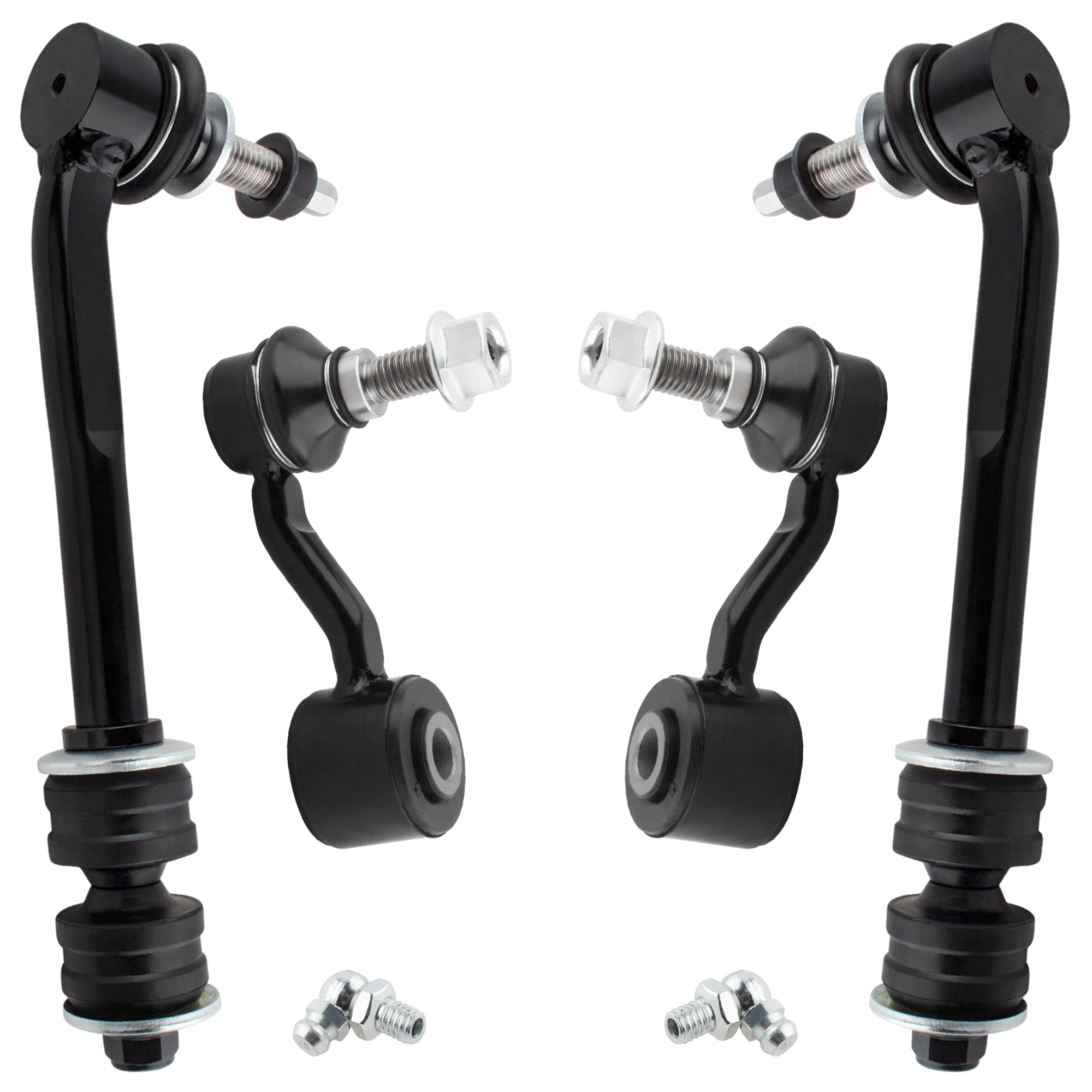 BOXI (Set of 4) 2x Front Stabilizer Sway Bar End Links + 2x Rear Sway Bar End Links Fit