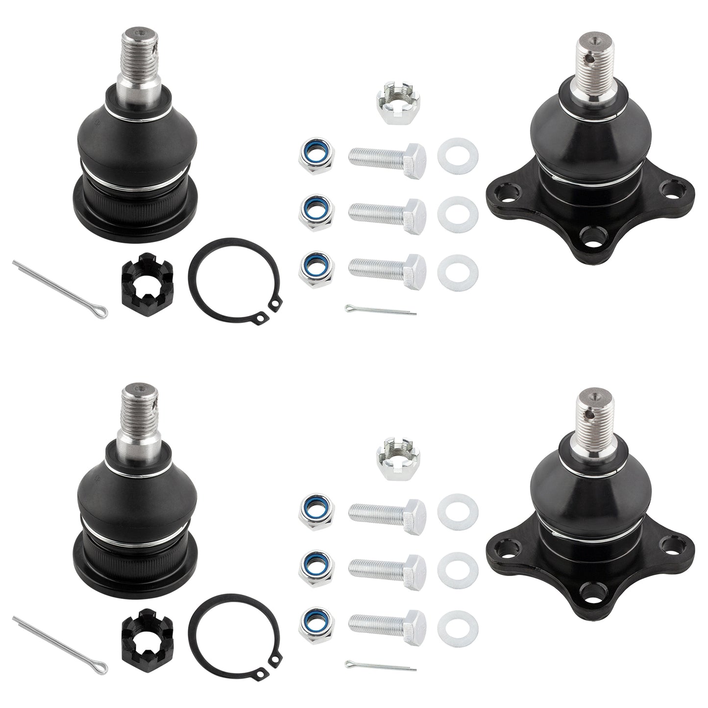 BOXI Set of 4 Front Upper & Lower Ball Joints Kit Compatible for Dodge D50 1982 Ram 50 1983-1985