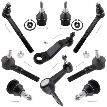 BOXI 10pc Front Ball Joints Tie Rods Idler Arm Pitman Arm Kit Fits for Dodge Ram 1500 1997 1998