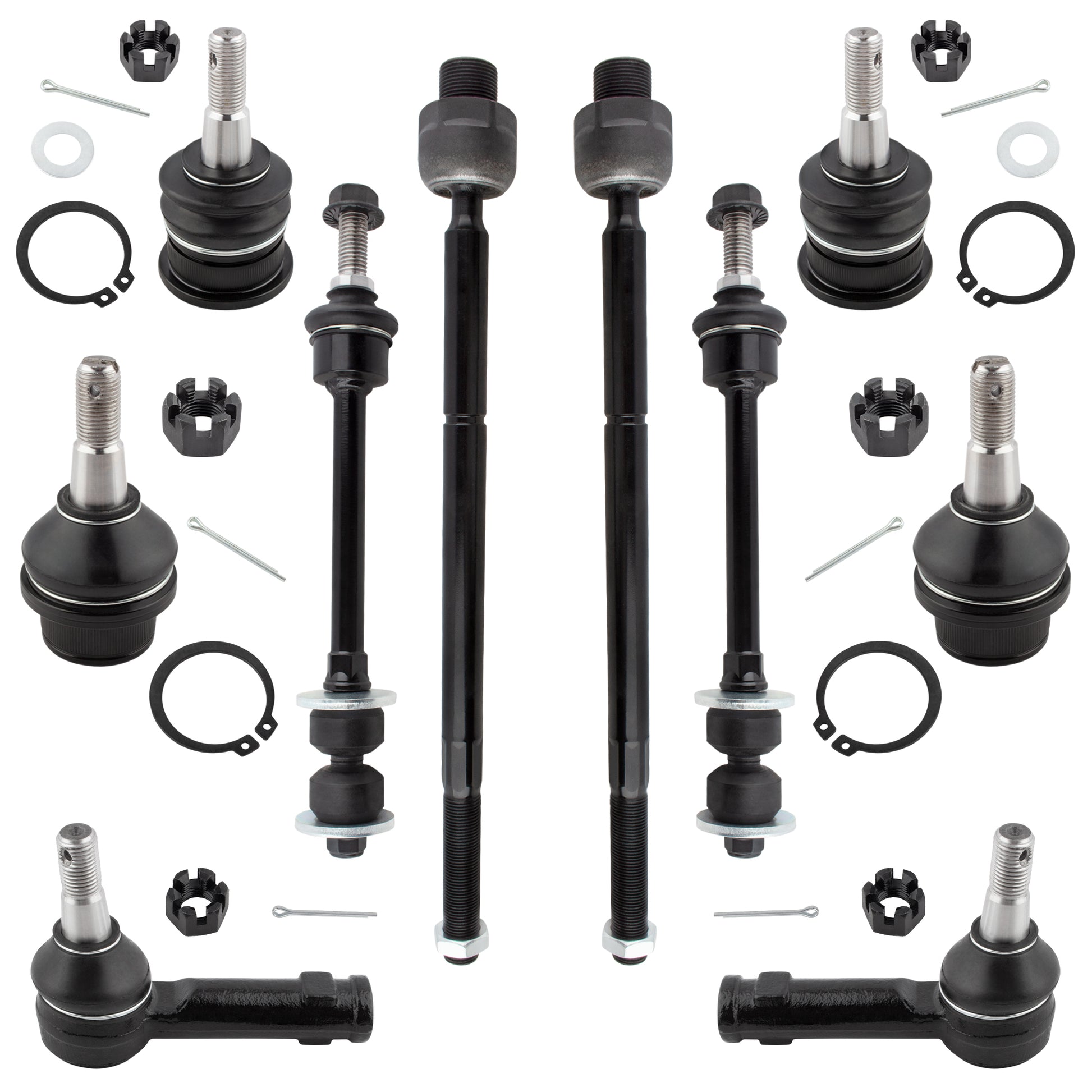 BOXI 10pc Front Tie Rods Ball Joints Sway Bar Links Fits for Dodge Ram 1500 2006 2007 2008 Fits 4x4