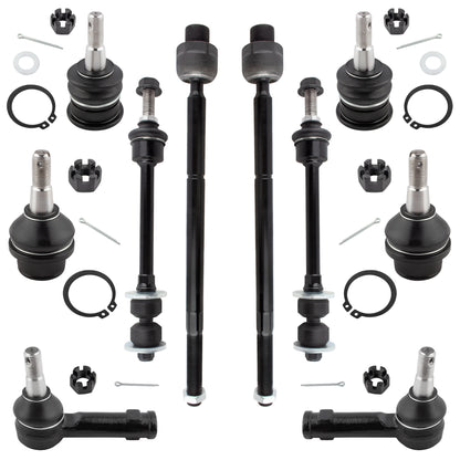 BOXI 10pc Front Tie Rods Ball Joints Sway Bar Links Fits for Dodge Ram 1500 2006 2007 2008 Fits 4x4