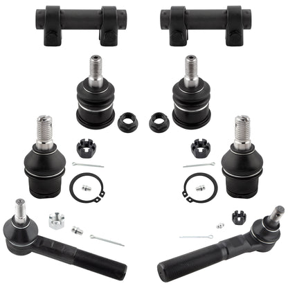 BOXI 8pc Front Ball Joints Tierods Pitman Arm Adjusting Sleeve Kit Fits for Dodge Ram 1500 2006-2008