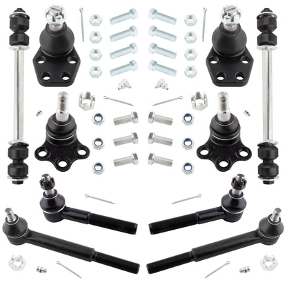 BOXI 10pc Front Tie Rods Ball Joints Sway Bar Links Kit Fits for Dodge Ram 2500