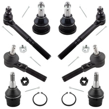 BOXI 8pc Front Upper Lower Ball Joints Inner Outer Tierods Fit for Dodge Ram 1500 1997 1998 1999