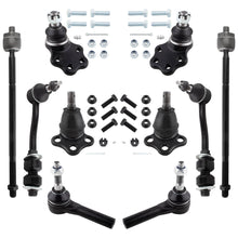 BOXI 10pc Front Upper Lower Ball Joints Sway Bars Inner Outer Tierods Fit for Dodge Dakota 2000-2004