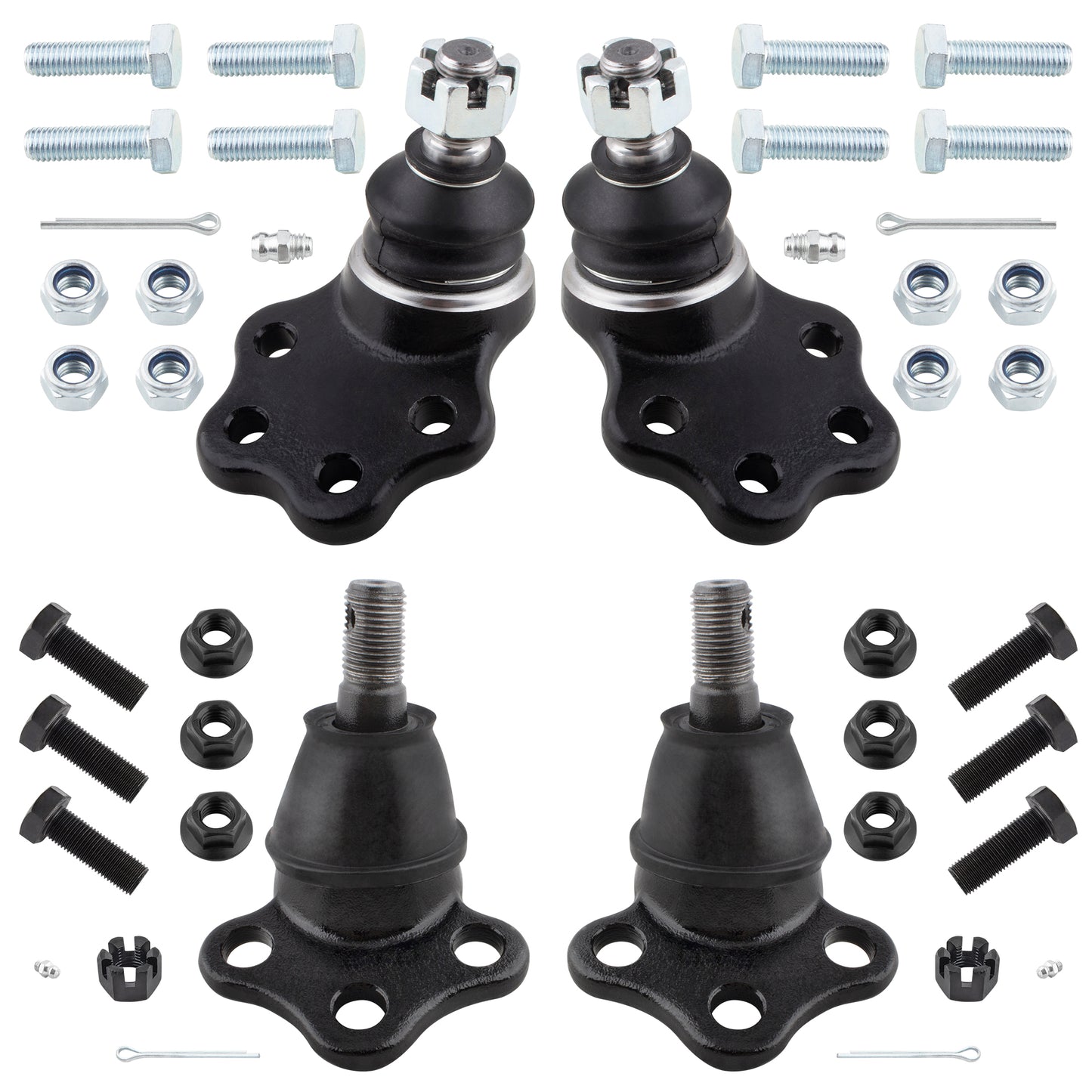 BOXI 4pc Front Upper and Lower Suspension Ball Joint Set Fit for Dodge Dakota 2000-2004 Durango