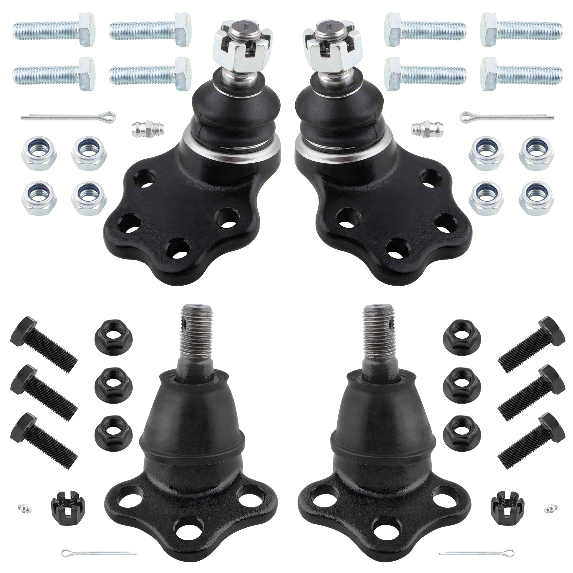 BOXI 4pc Front Upper and Lower Suspension Ball Joint Set Fit for Dodge Dakota 2000-2004 Durango