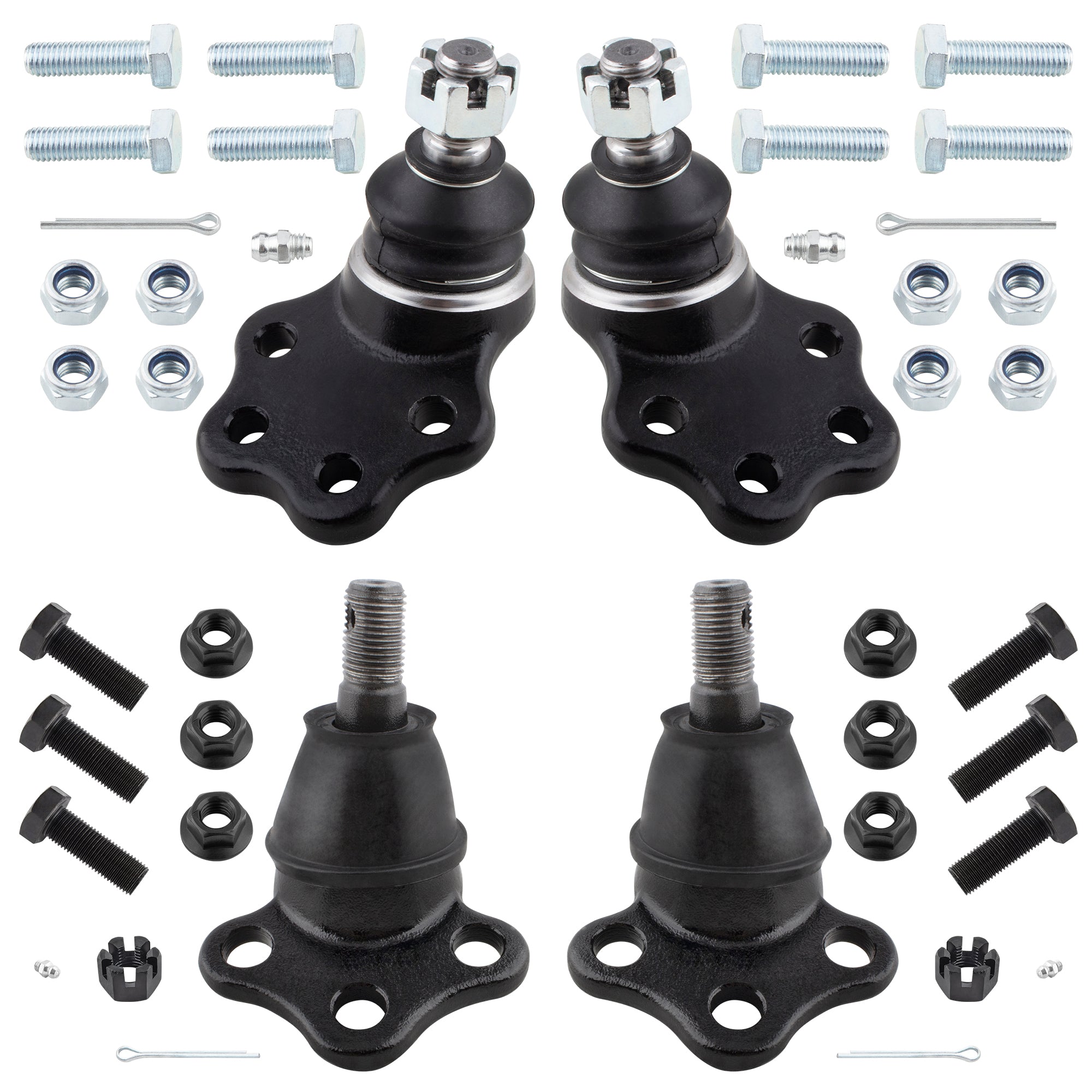 BOXI 4pc Front Upper and Lower Suspension Ball Joint Set Fit for Dodge Dakota 2000-2004 Durango
