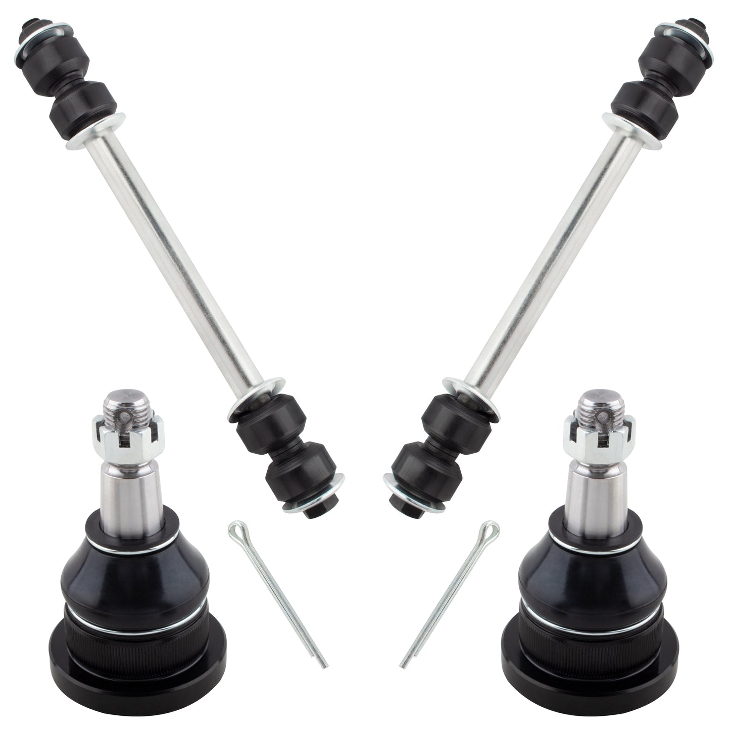 BOXI 4pc Front Sway Bars Upper Ball Joints Fit for Dodge Ram 1500