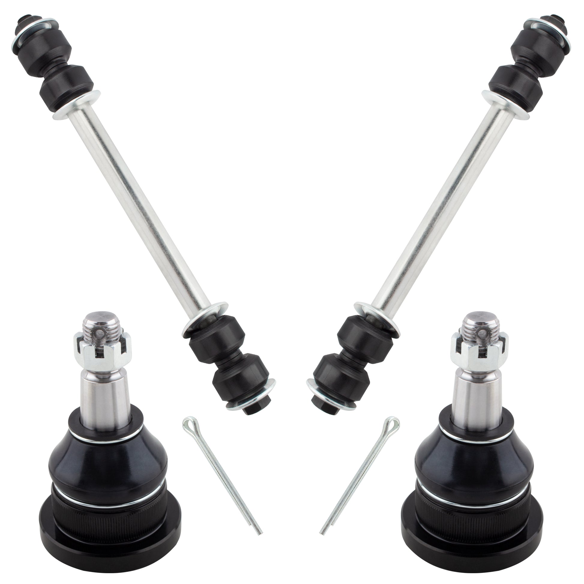 BOXI 4pc Front Sway Bars Upper Ball Joints Fit for Dodge Ram 1500