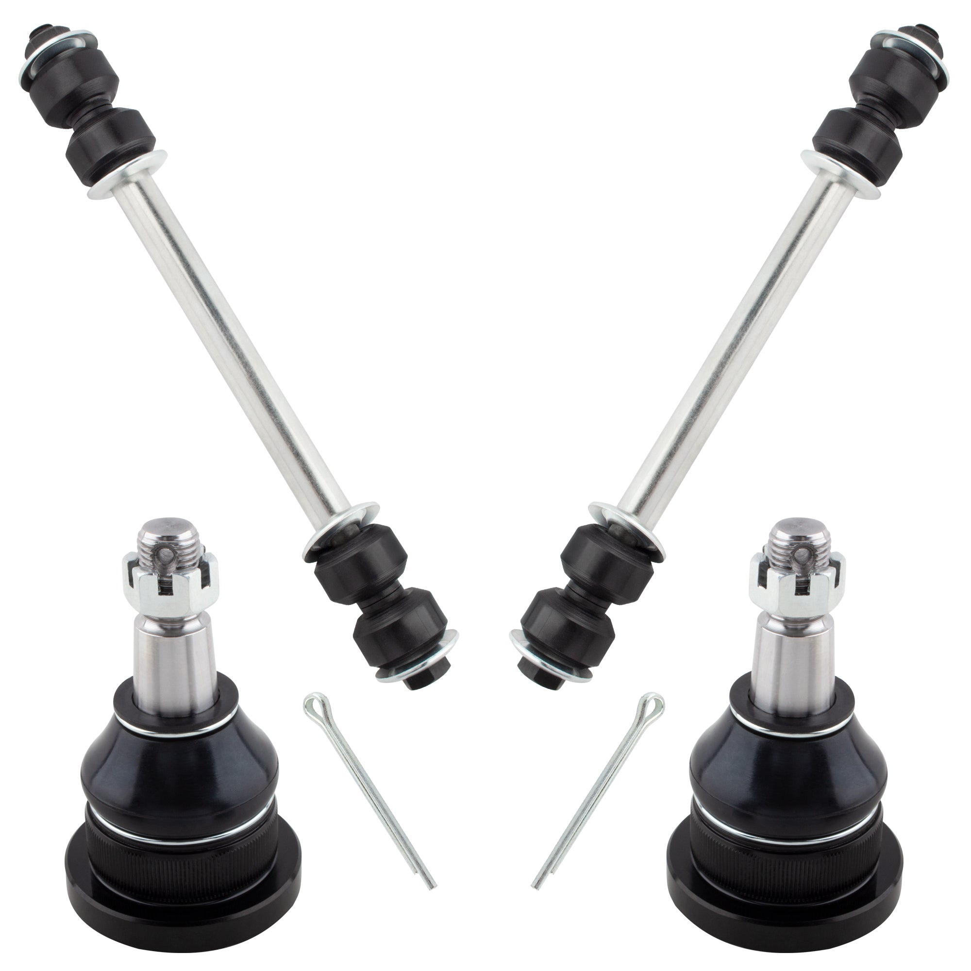 BOXI 4pc Front Sway Bars Upper Ball Joints Fit for Dodge Ram 1500
