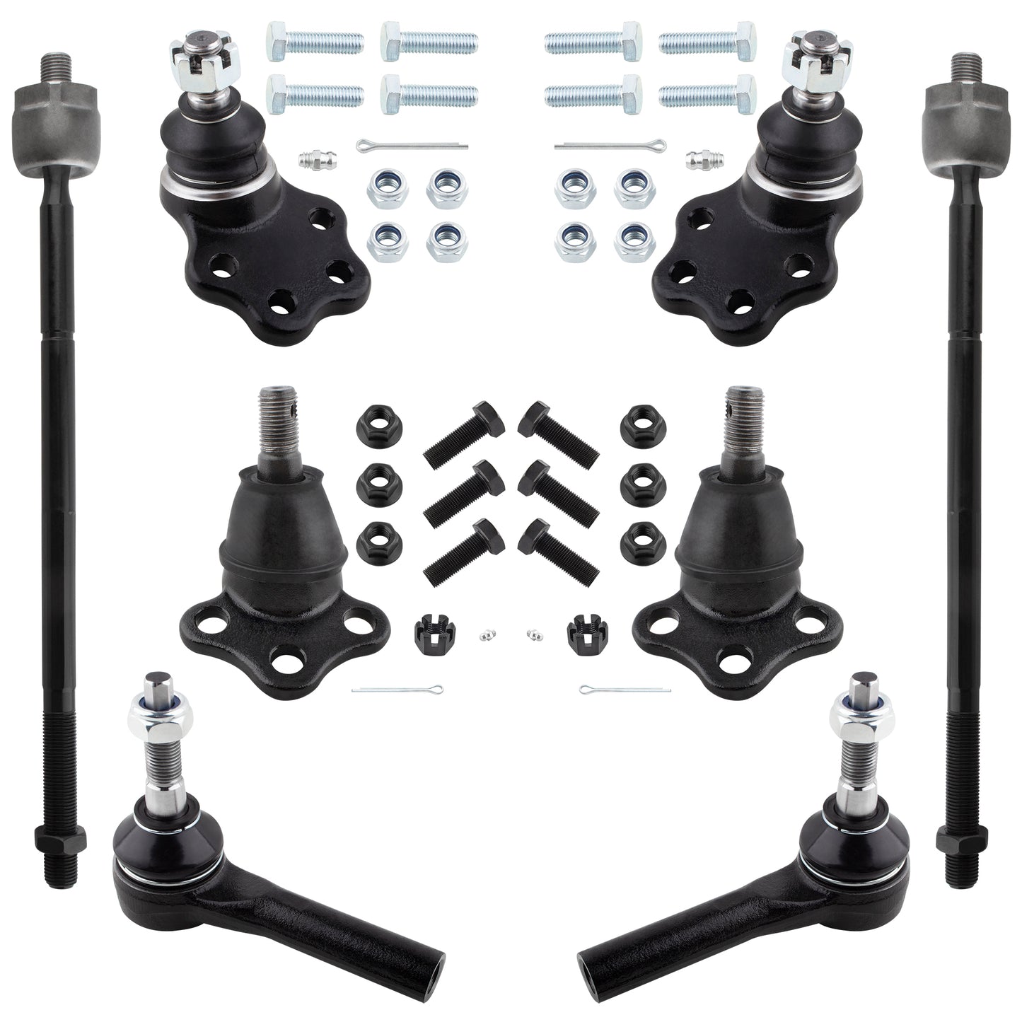 BOXI 8pc Front Tie Rods Ball Joints Fit for Dodge Dakota 2000-2004