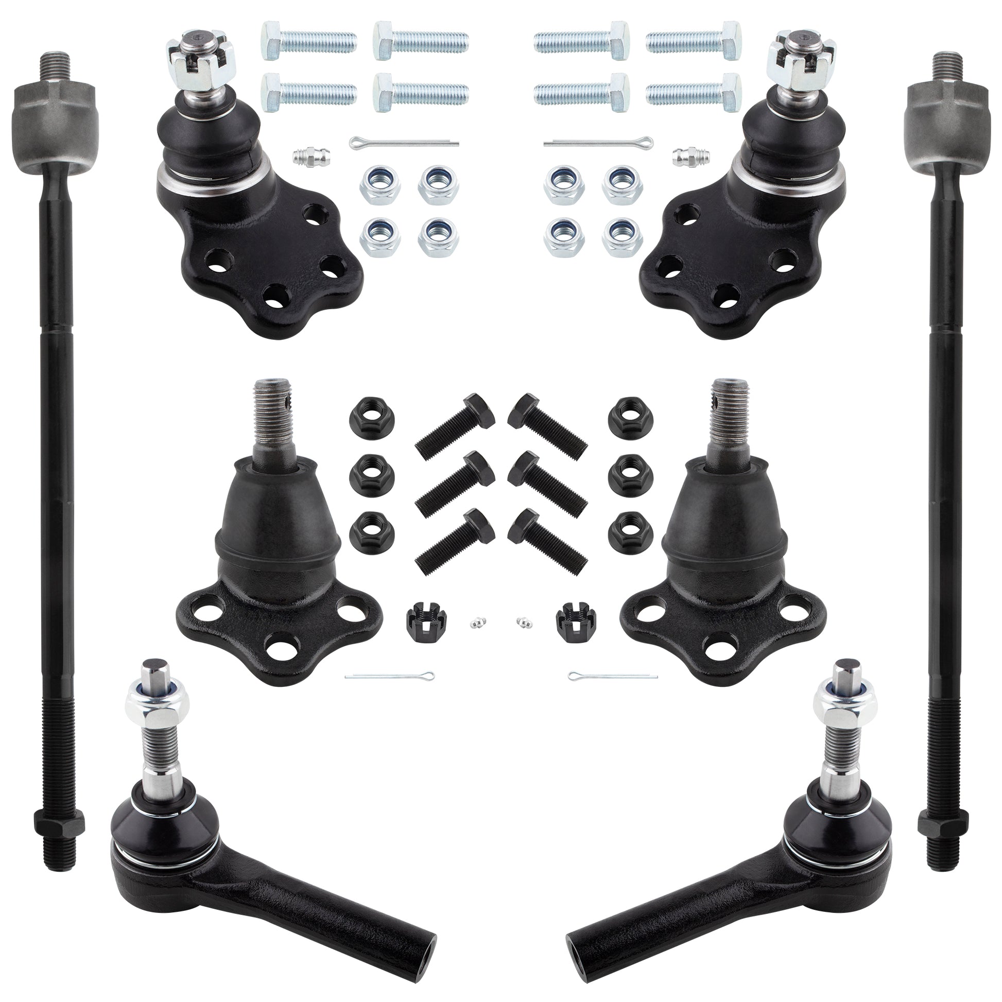 BOXI 8pc Front Tie Rods Ball Joints Fit for Dodge Dakota 2000-2004