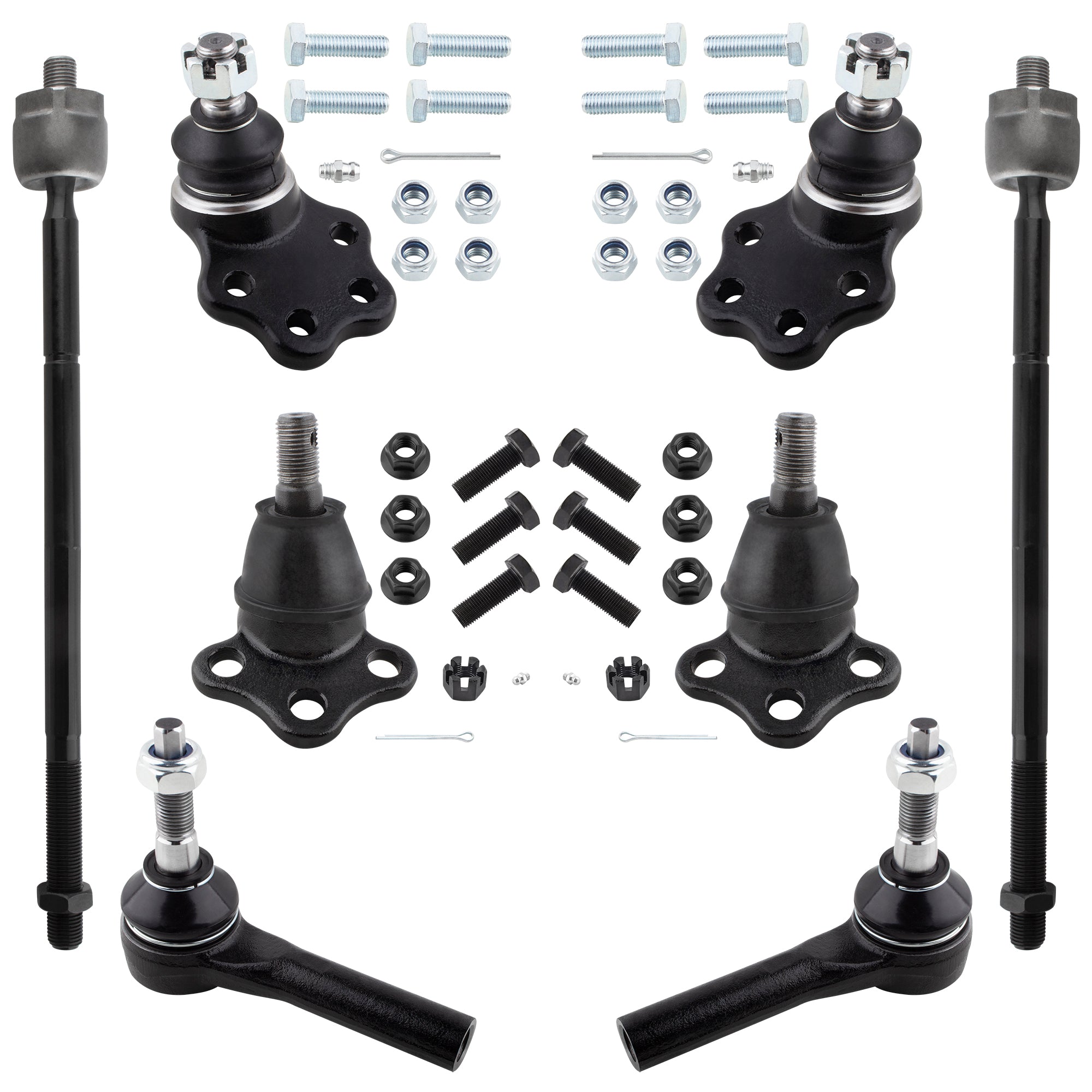BOXI 8pc Front Tie Rods Ball Joints Fit for Dodge Dakota 2000-2004