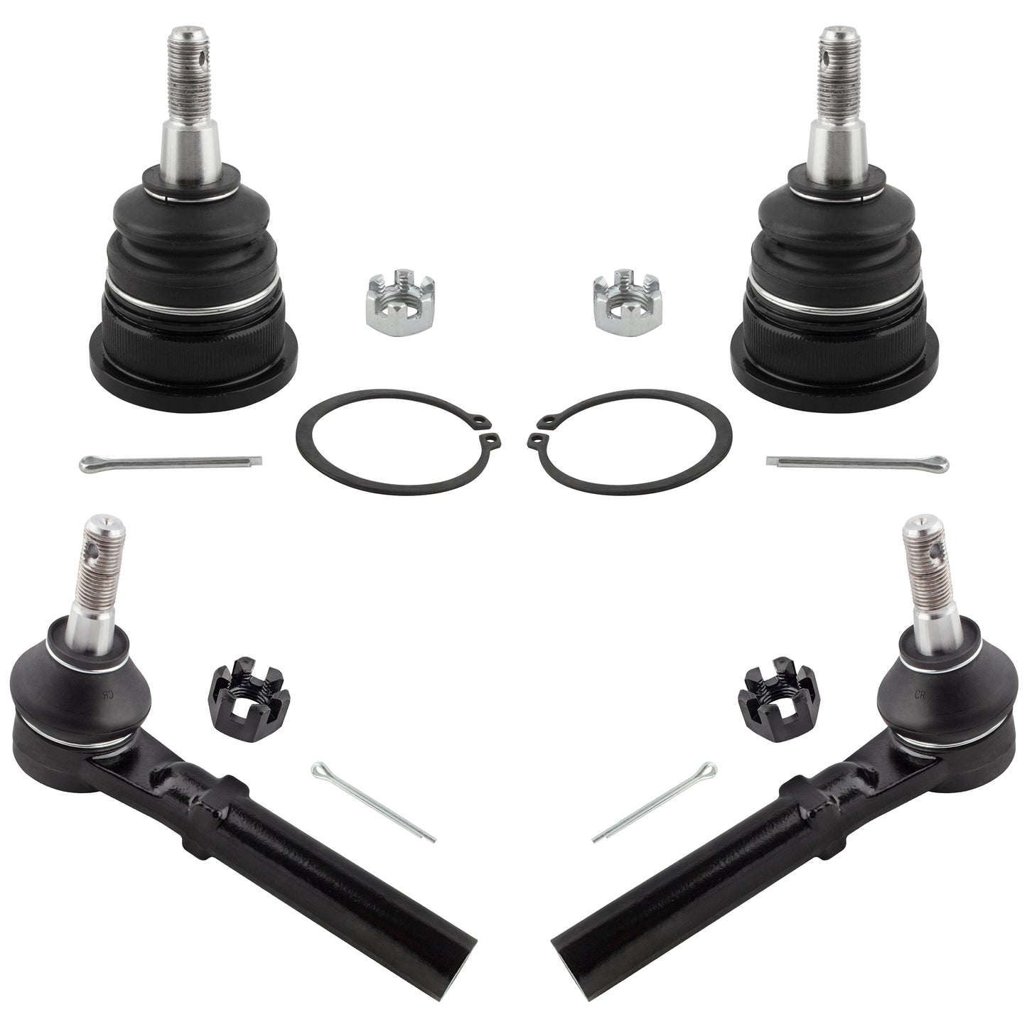 BOXI 4pc Front Ball Joints Tie Rods Fit for Chrysler Town & Country 2008-2016