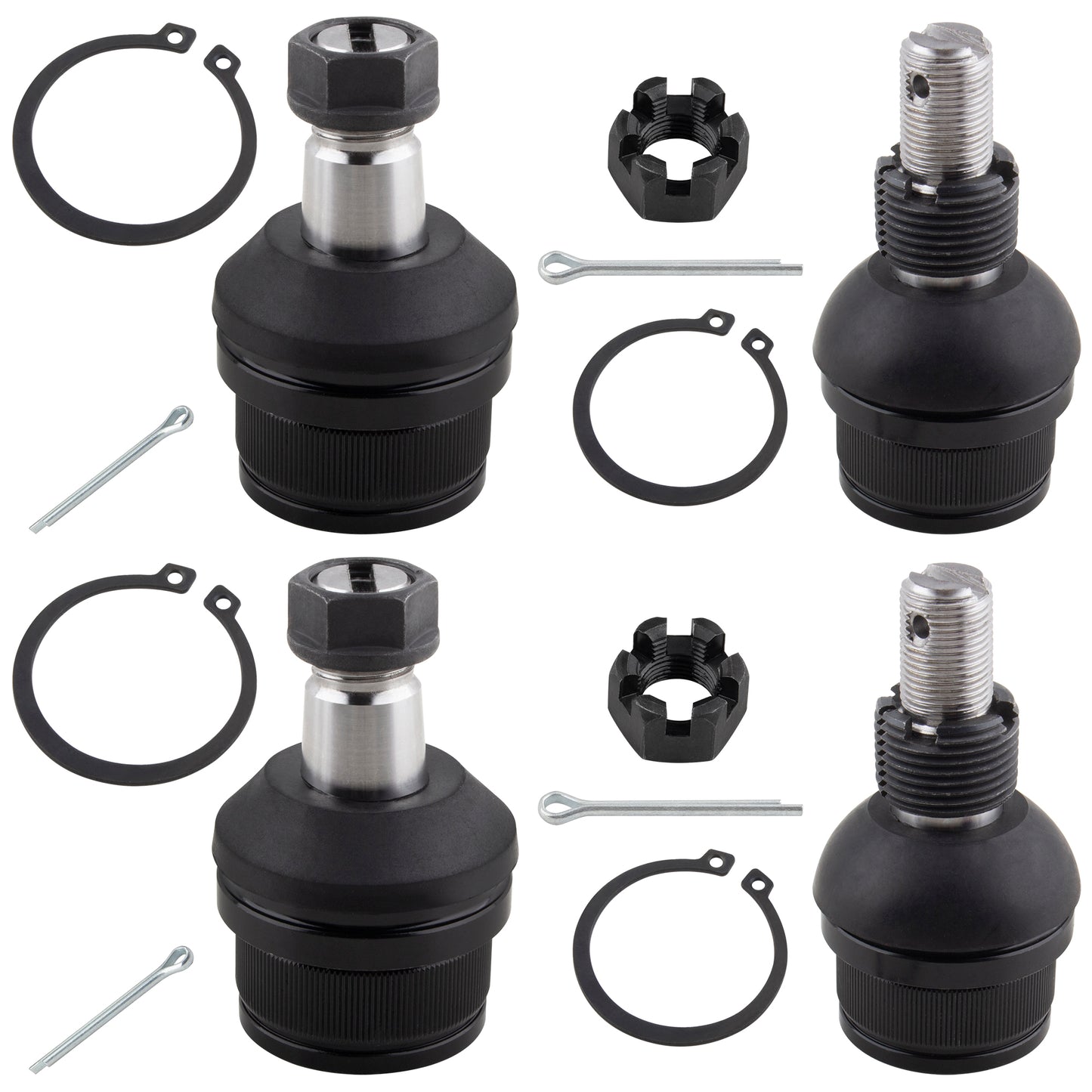 BOXI 4pcs Front Upper Lower Ball Joints Fits for Chevrolet K10