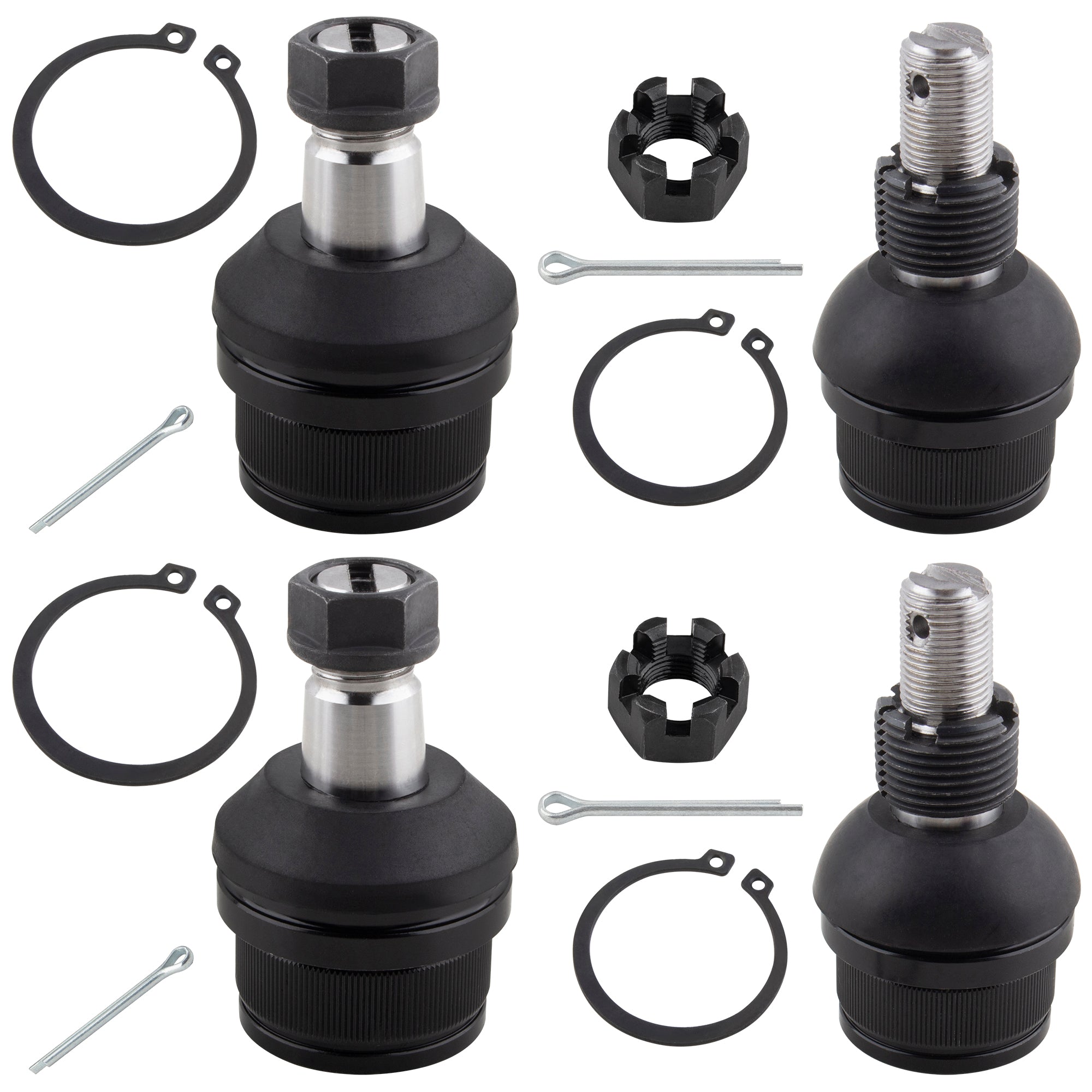 BOXI 4pcs Front Upper Lower Ball Joints Fits for Chevrolet K10