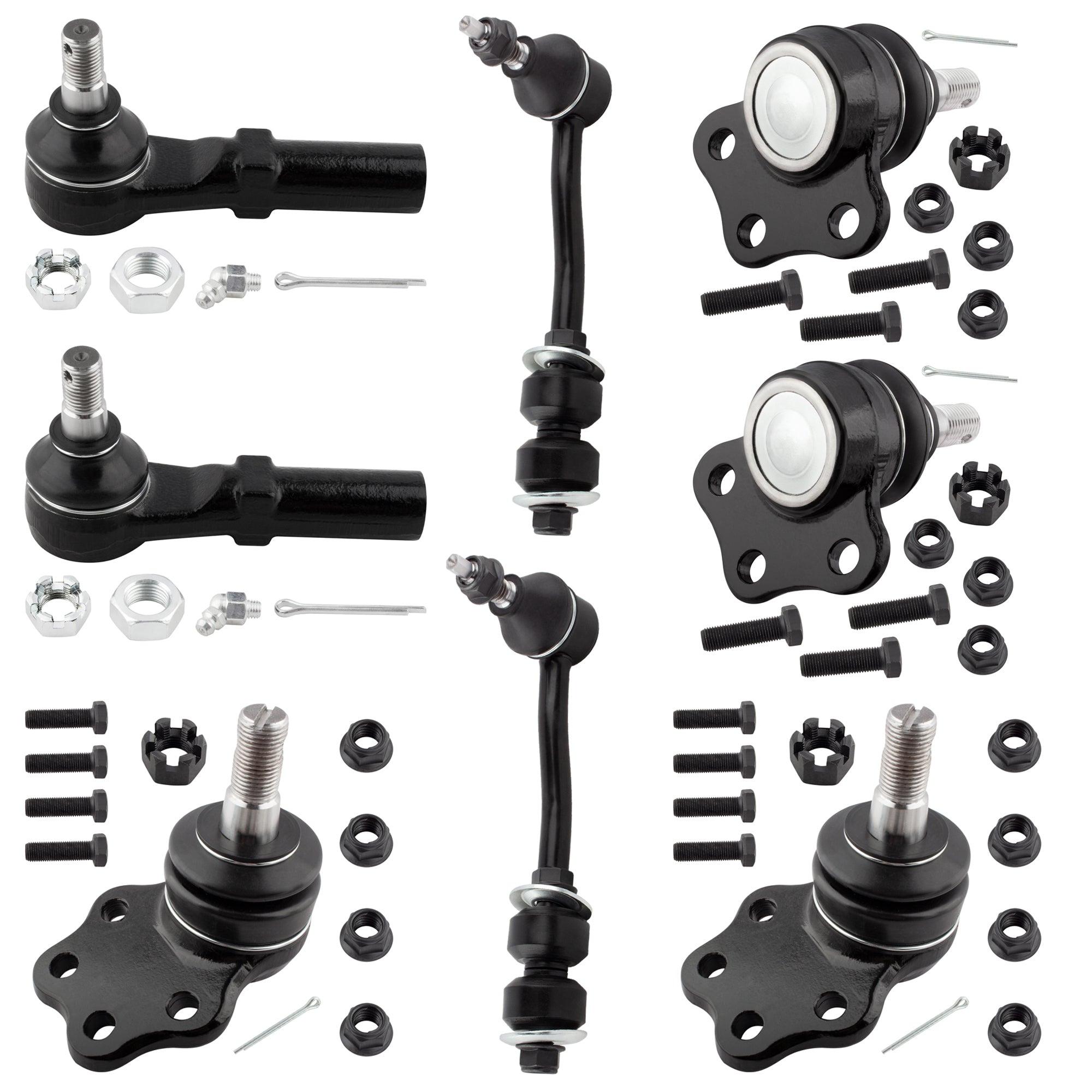 BOXI K7274 K7241 K7242 ES3399 Complete Sway Bars + Lower Ball Joints Suspension Kit Fits for Dodge