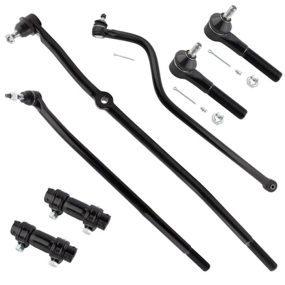 BOXI 7pc Front Inner and Outer Tie Rod Track Bar Drag Link Kit Fits for Dodge Ram 1500
