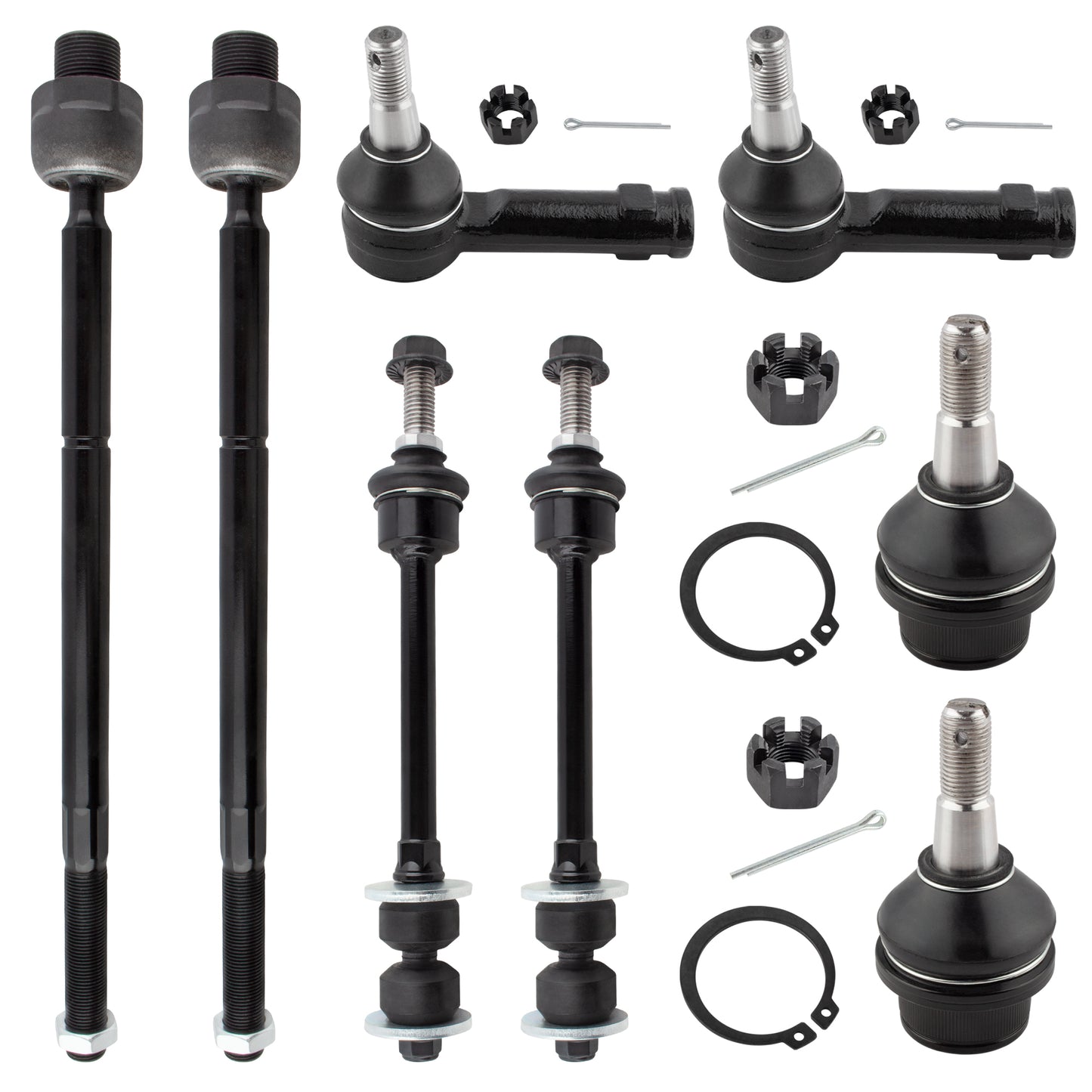 BOXI K7411 K80894 EV800098 ES80574 Front Ball Joints Tie Rods Sway Bar Links Fit for Dodge Ram 1500