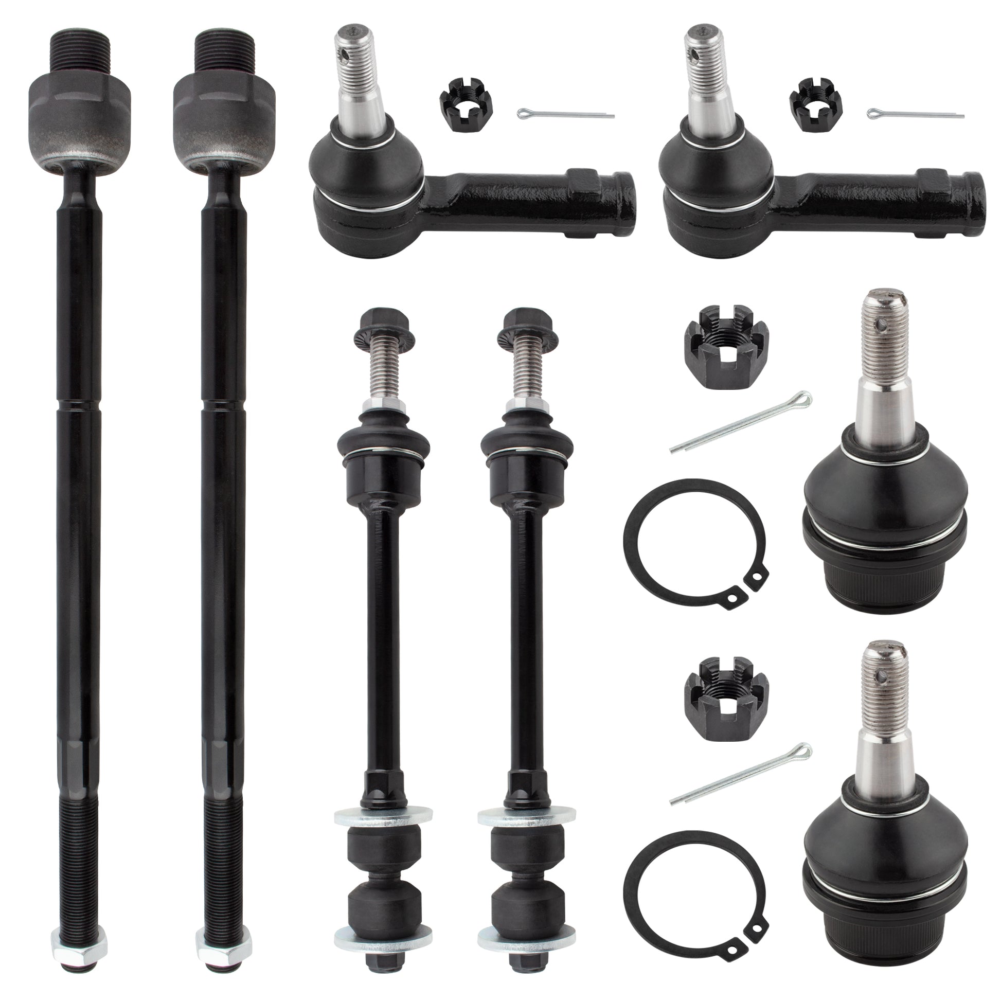BOXI K7411 K80894 EV800098 ES80574 Front Ball Joints Tie Rods Sway Bar Links Fit for Dodge Ram 1500