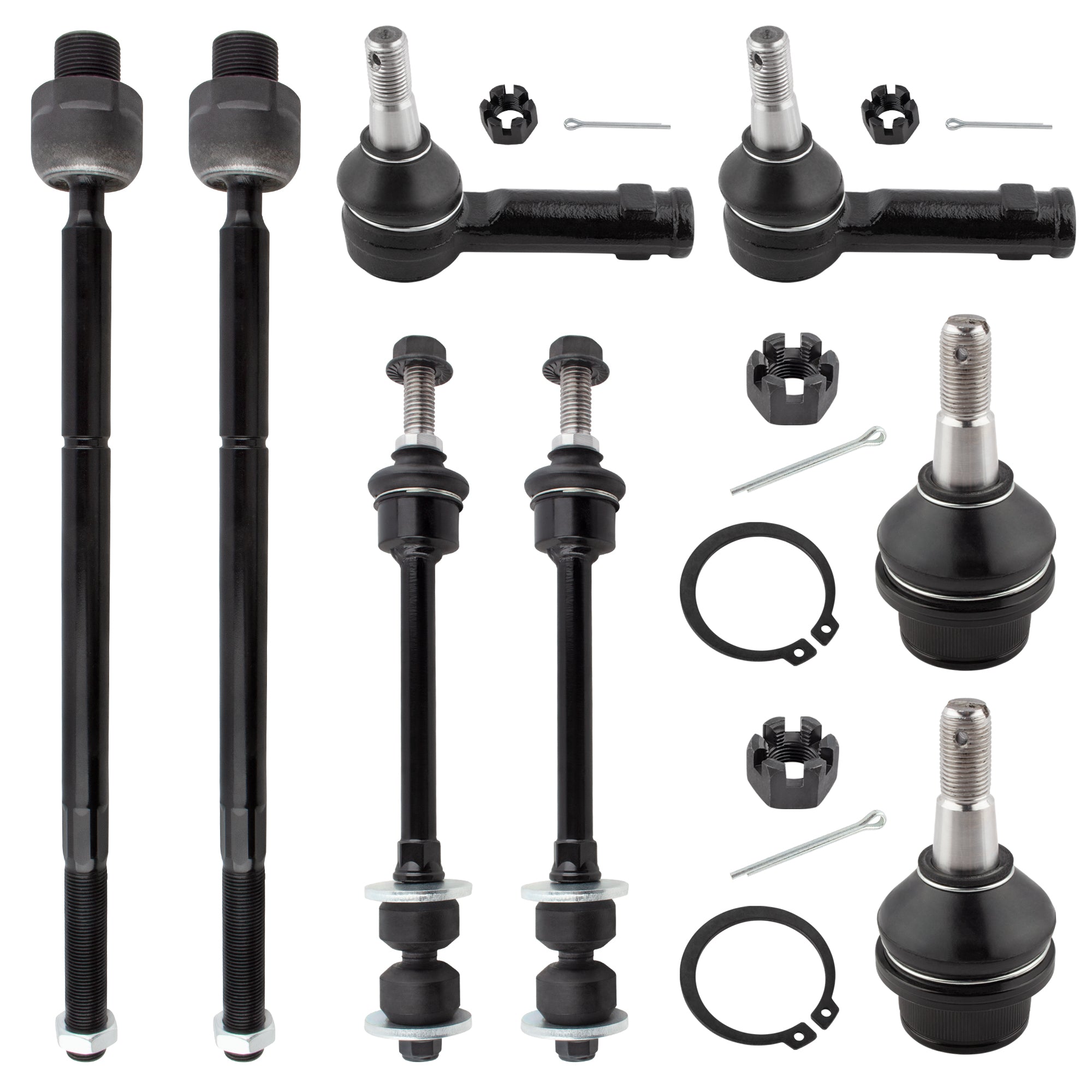 BOXI K7411 K80894 EV800098 ES80574 Front Ball Joints Tie Rods Sway Bar Links Fit for Dodge Ram 1500