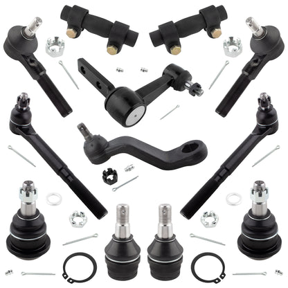 BOXI (Set of 12) K7225 K7238 K7206 K7269 ES2080 ES3171 ES3172 Tie Rod Pitman Idler Arms Ball Joints