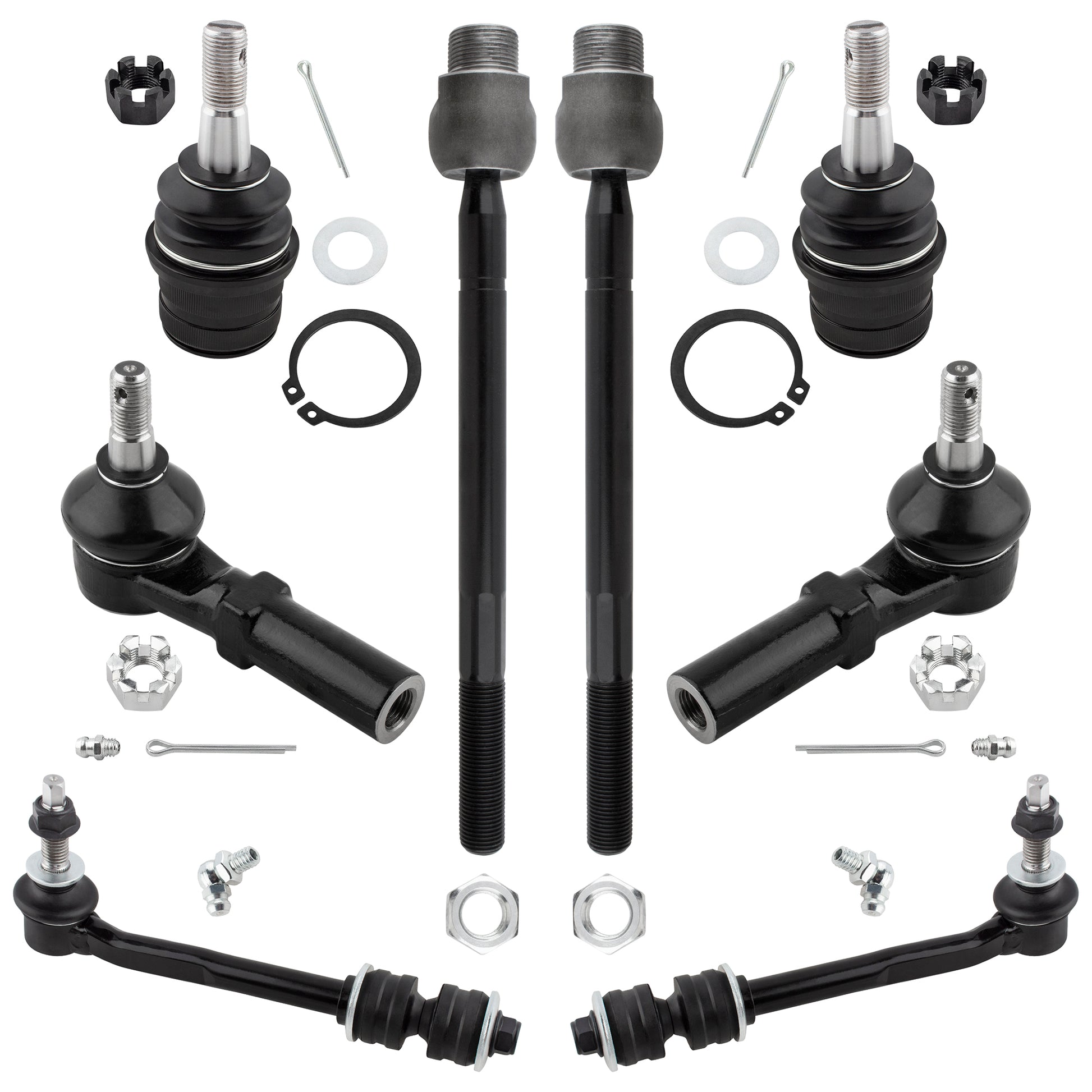 BOXI 8pc Front Ball Joints Sway Bars Tie Rods Fit for Chrysler Aspen 2007-2009