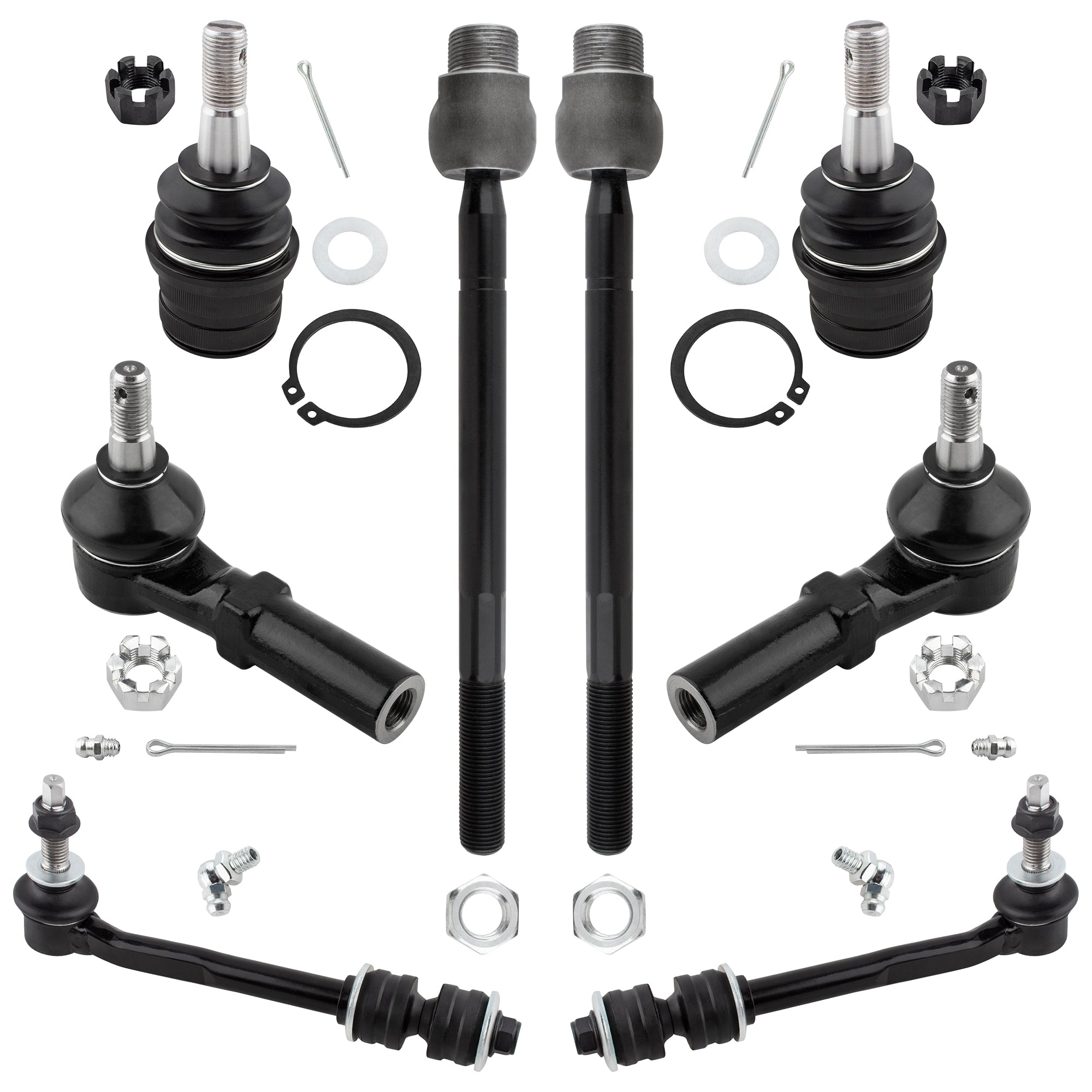 BOXI 8pc Front Ball Joints Sway Bars Tie Rods Fit for Chrysler Aspen 2007-2009