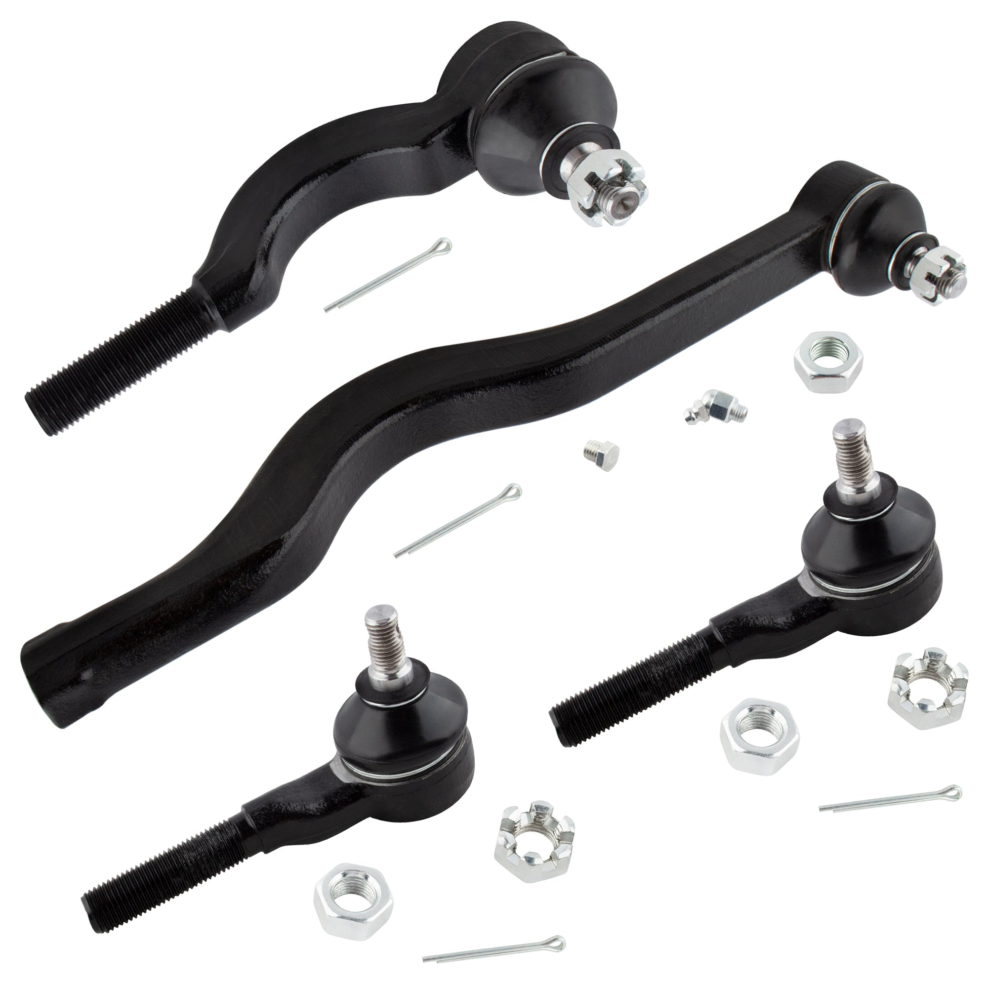BOXI 4pc Front Inner & Outer Tie Rod End Links Fit for Dodge D50 1979-1981