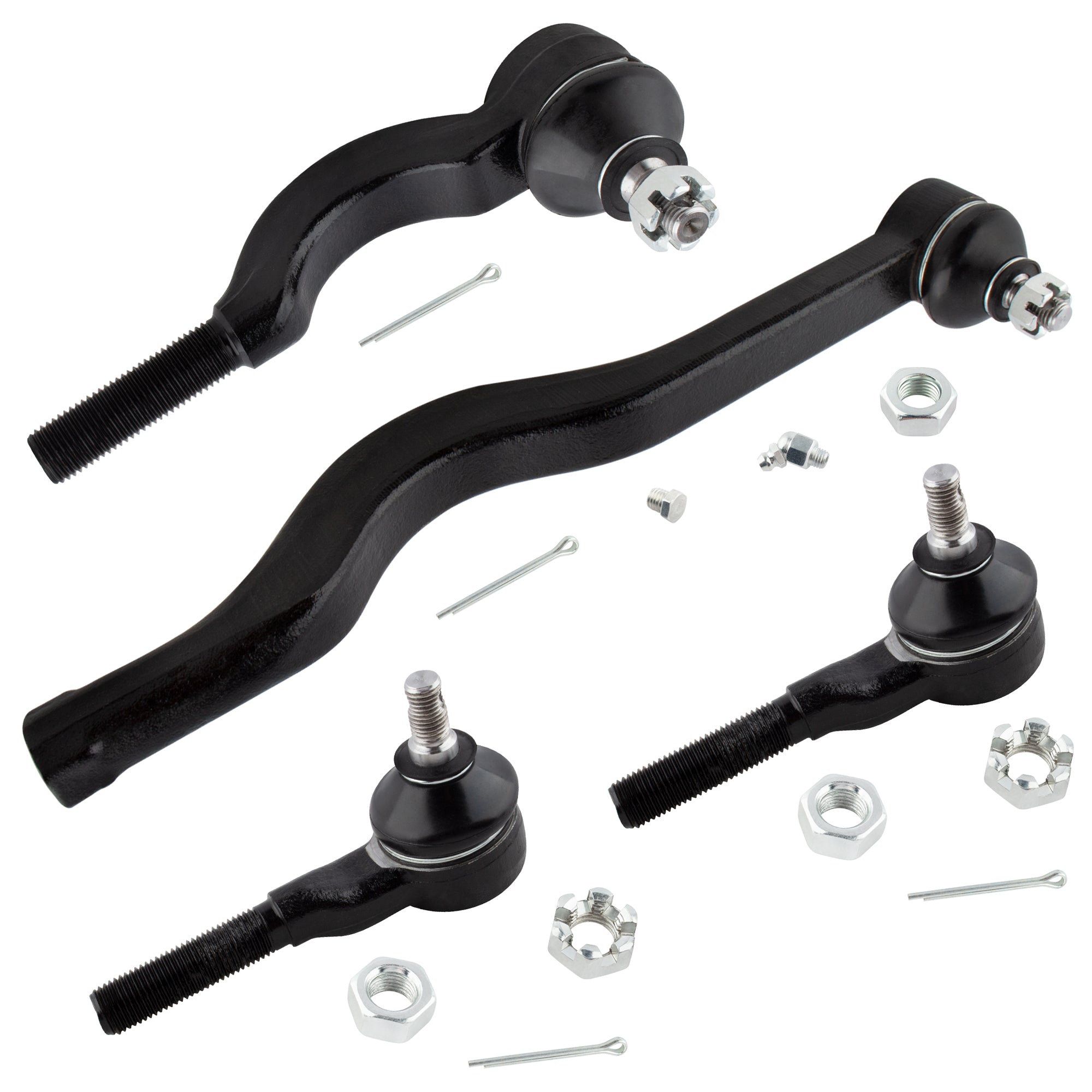 BOXI 4pc Front Inner & Outer Tie Rod End Links Fit for Dodge D50 1979-1981