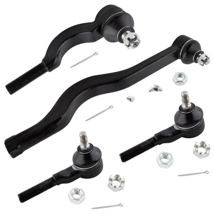BOXI 4pc Front Inner & Outer Tie Rod End Links Fit for Dodge D50 1979-1981