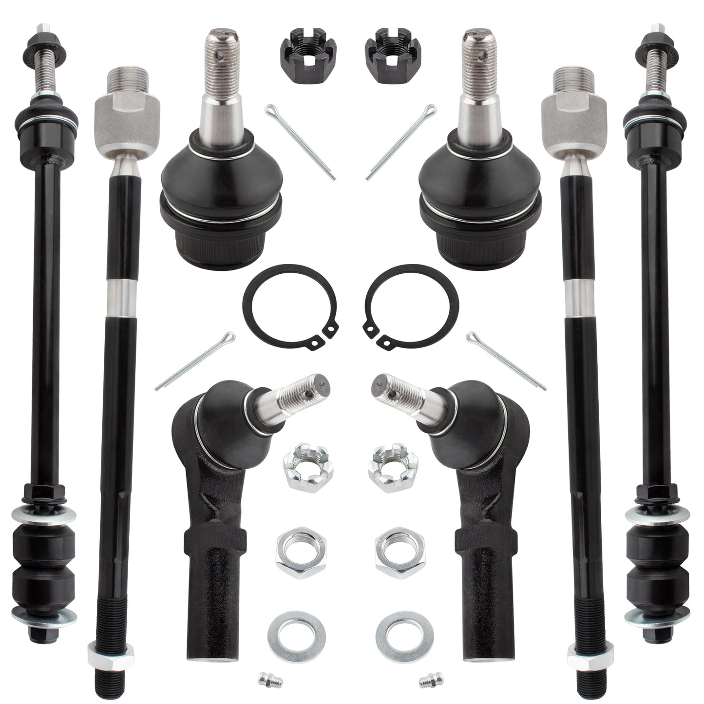 BOXI 8pc Front Ball Joints Sway Bars Tie Rods Fit for 2002 2003 2004 2005 Dodge Ram 1500