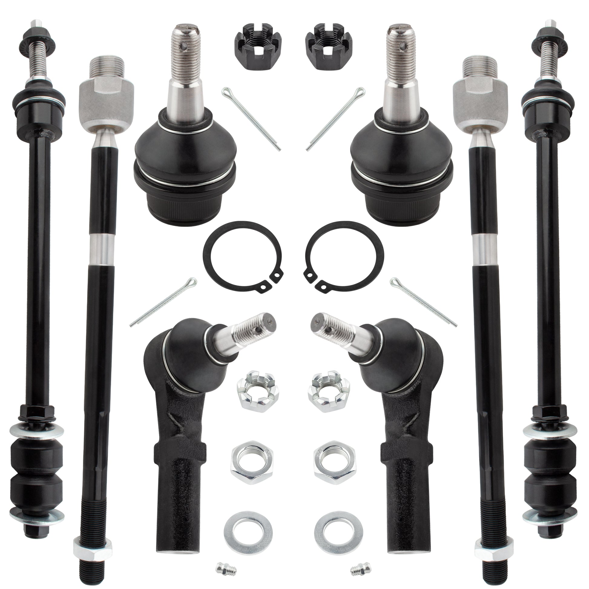 BOXI 8pc Front Ball Joints Sway Bars Tie Rods Fit for 2002 2003 2004 2005 Dodge Ram 1500