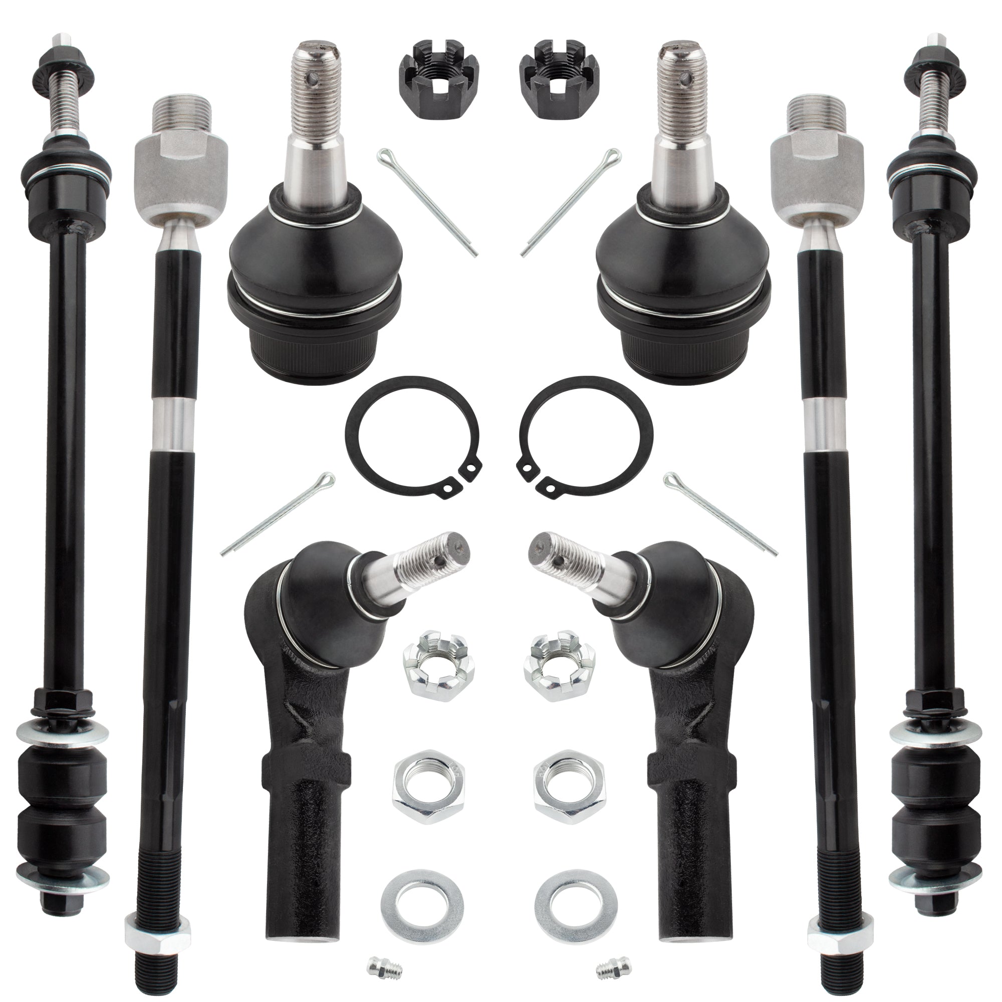 BOXI 8pc Front Ball Joints Sway Bars Tie Rods Fit for 2002 2003 2004 2005 Dodge Ram 1500