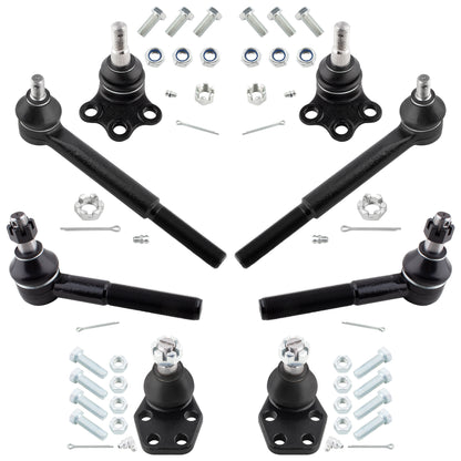BOXI 8pc Front Tie Rods Ball Joints Fit 2000 2001 2002 for Dodge Ram 2500 Ram 3500
