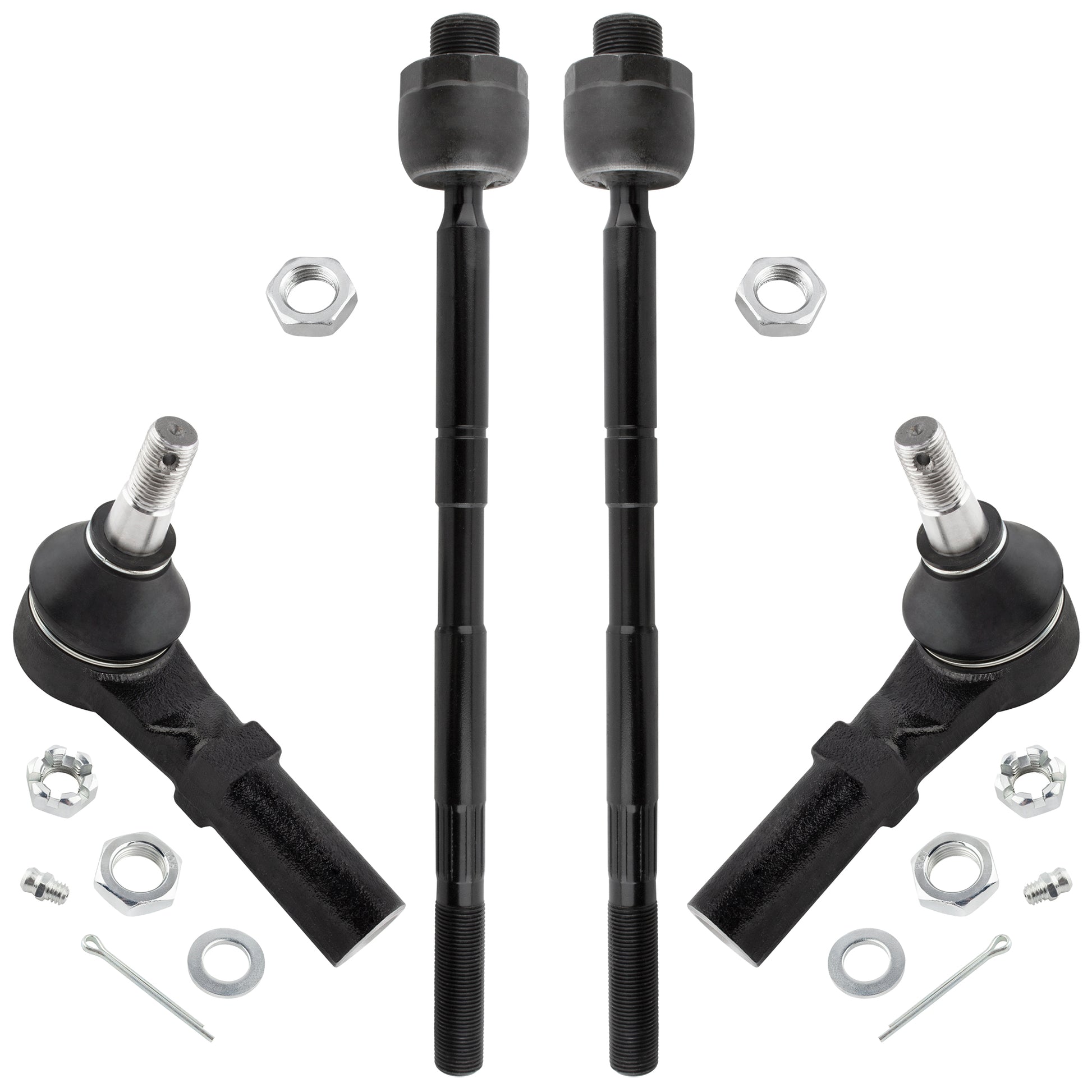 BOXI 4pc Front Inner & Outer Tie Rod Kit Fit for Dodge Ram 1500 2006-2008
