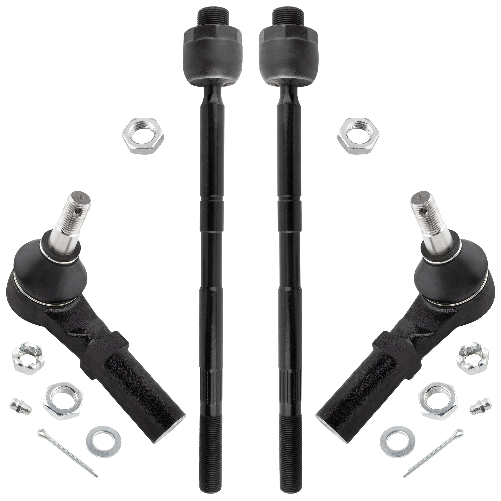 BOXI 4pc Front Inner & Outer Tie Rod Kit Fit for Dodge Ram 1500 2006-2008