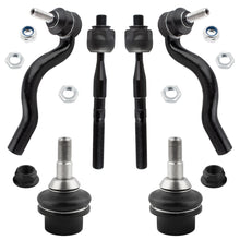 BOXI 6pc Front Lower Ball Joints + Outer Inner Tie Rod Ends Fit for Dodge Durango 2011-2015