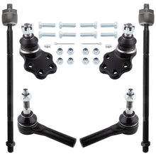 BOXI (Set of 6) K7393 ES3571 EV406 Front Lower Ball Joints + Inner & Outer Tie Rods Kit Fits