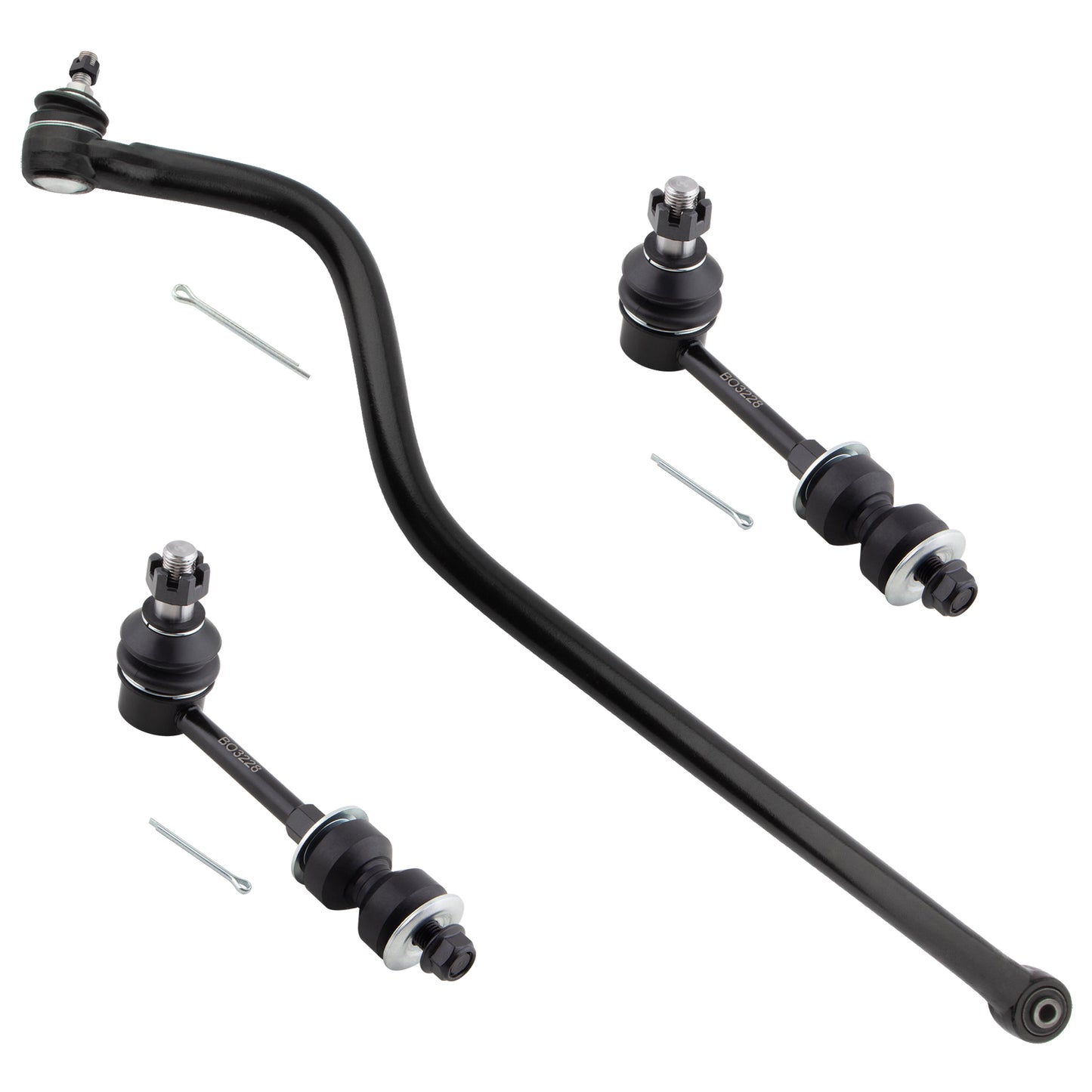 BOXI 3pc Front Stabilizer Bar Links Track Bar Kit Fits for Dodge Ram 1500