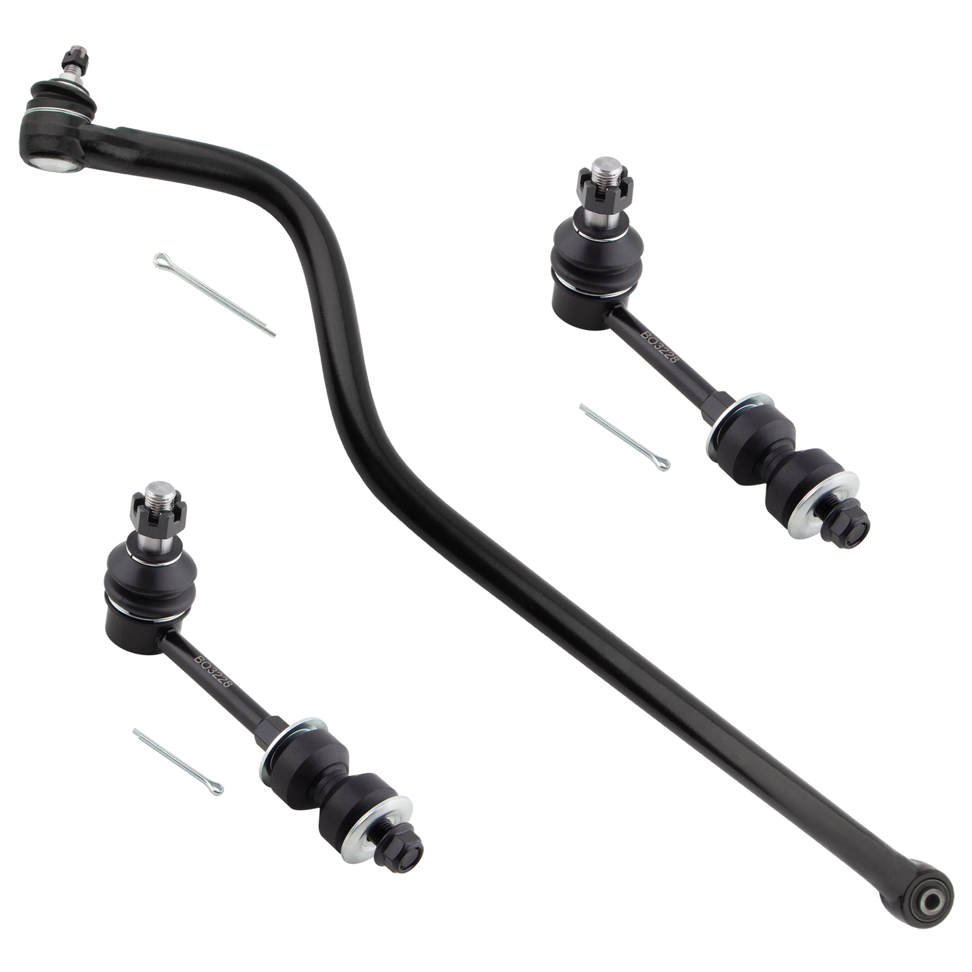 BOXI 3pc Front Stabilizer Bar Links Track Bar Kit Fits for Dodge Ram 1500