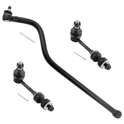 BOXI 3pc Front Stabilizer Bar Links Track Bar Kit Fits for Dodge Ram 1500