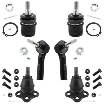 BOXI 6pc Front Tie Rod Ends Ball Joints Fit for Dodge Dakota 2000-2004 4WD
